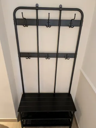 Perchero Banco Zapatero Ikea Pinning Negro