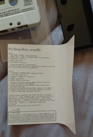 Musicassetta Pet Shop Boys Actually