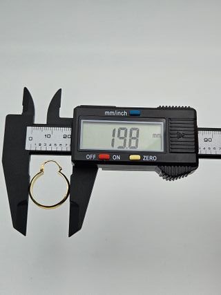 Pendientes Aros Oro 18K 2,1gr 1,98cm