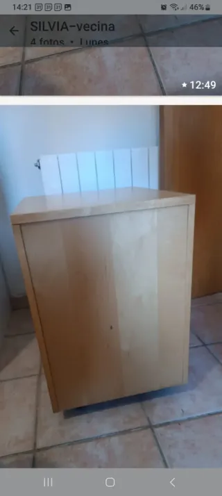 Cajonera de escritorio de madera de haya