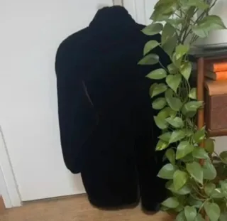 Abrigo piel sintética marrón