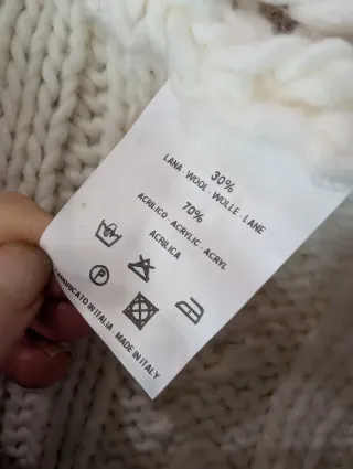 Mantella Lana Bianca Eleonora Amedei