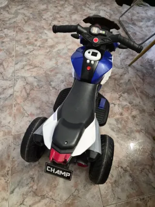 Moto Eléctrica Infantil Azul y Negra