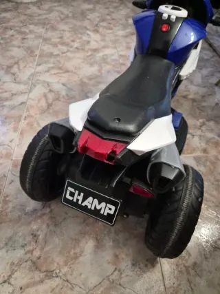 Moto Eléctrica Infantil Azul y Negra