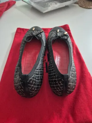 Bailarinas Carolina Herrera Negro/Dorado