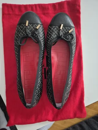 Bailarinas Carolina Herrera Negro/Dorado