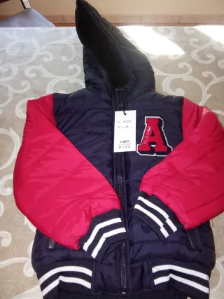 Cappotto Yi Boy blu e rosso taglia 5/6