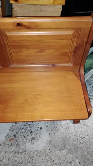 Banco de madera con baúl. 2a OPORTUNITAT.