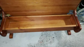 Banco de madera con baúl. 2a OPORTUNITAT.