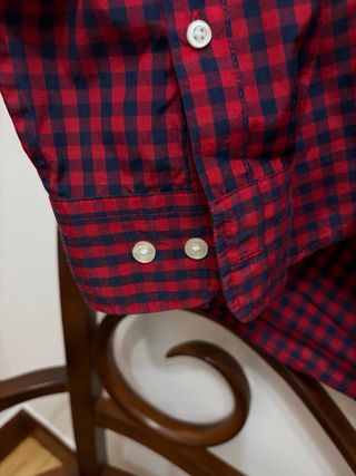 Camisa Casual TEX a Cuadros Roja Talla L