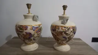 Lámparas de mesa cerámica italiana vintage