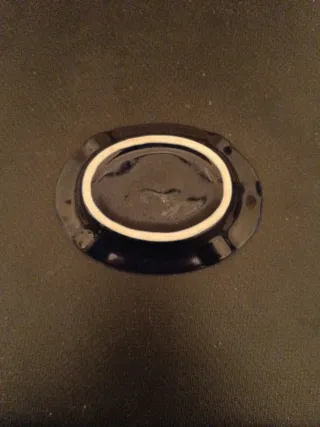 Cenicero Porcelana Oro de Ley Decorativo