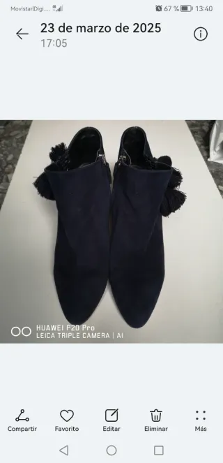 Botines negros mujer con pompones