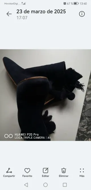 Botines negros mujer con pompones