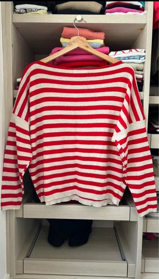 Jersey rayas rojo y blanco