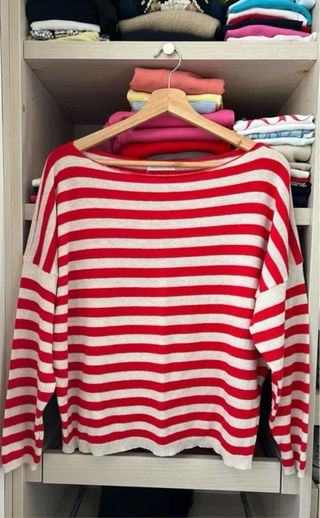 Jersey rayas rojo y blanco