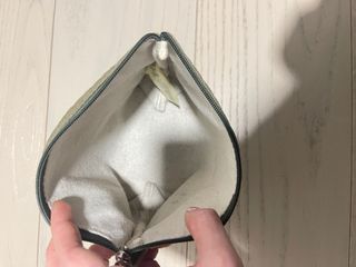 Pochette Saint Barth verde in lino