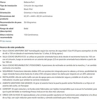 Silla Coche Bebeconfort EvolveFix Plus i-Size 360