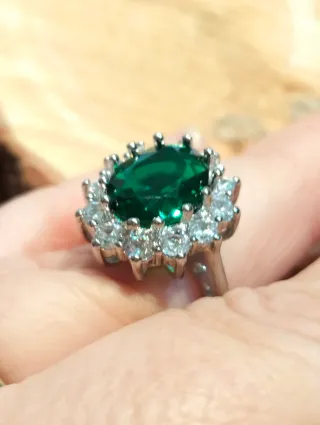 Anillo Plata Vintage Esmeralda