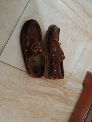 Zapatos náuticos de piel marrones talla 43