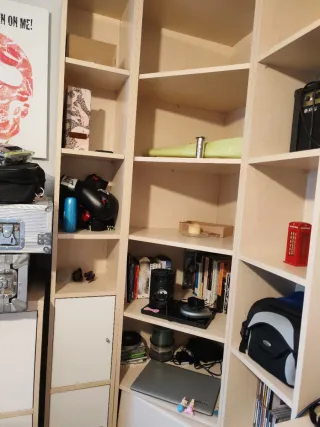 Tres Estanterías librería madera de esquinazo