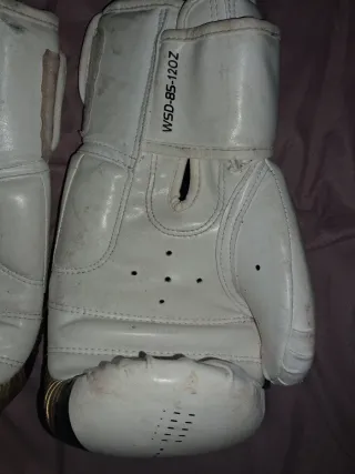 Guantes de Boxeo WSD Dorados y Blancos