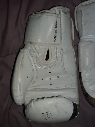 Guantes de Boxeo WSD Dorados y Blancos