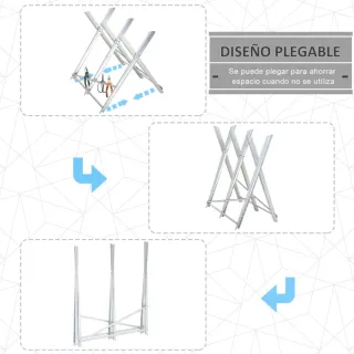 Caballete para sierra plegable