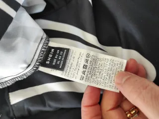 Pantaloni donna fantasia nero/bianco tg XL