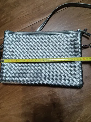 Borsa argento intrecciata