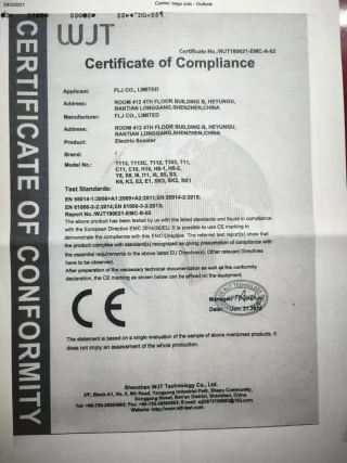 Patinete Eléctrico FLJ T113