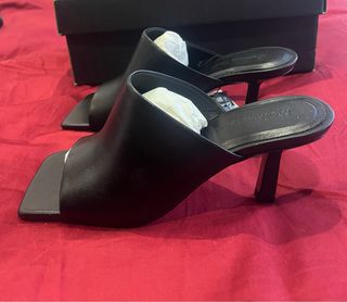 Sandalias tacón Massimo Dutti negras