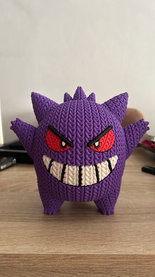 Gengar estilo Crochet Impreso 3D