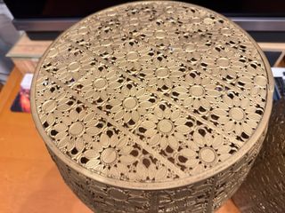 Mesas de apoio metal dourado estilo marroquino