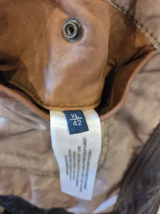 Chaqueta de piel marrón Massimo Dutti