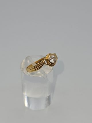 Anillo de Oro 18K, Solitario, 2,44gr, T-15