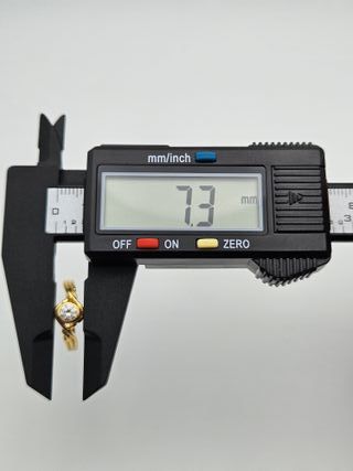 Anillo de Oro 18K, Solitario, 2,44gr, T-15