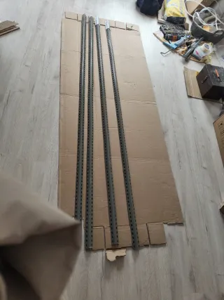 4 Barre metalliche da 2,26m per scaffalature