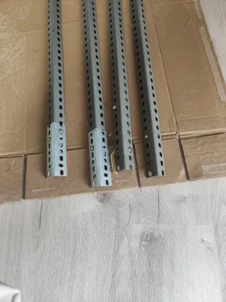 4 Barre metalliche da 2,26m per scaffalature