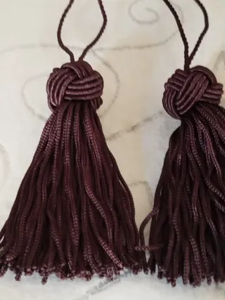 Lote 8 borlones de seda