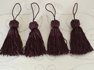 Lote 8 borlones de seda