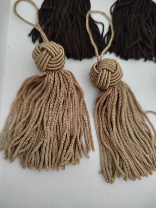 Lote 8 borlones de seda