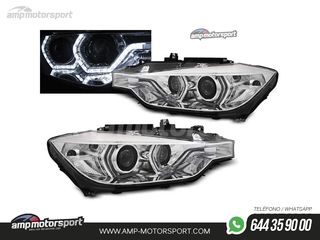 FAROS DELANTEROS OJOS DE ANGEL 3D U PARA BMW SERIE 3 F30 / F31 2015-2018