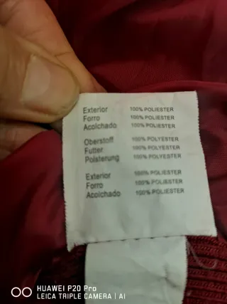 Chaqueta acolchada H&M burdeos mujer