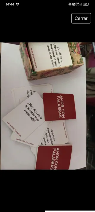 Juego de preguntas Amor con Palabras