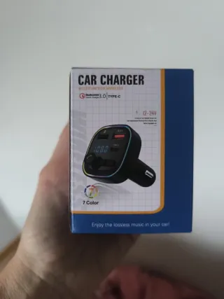 Cargador Coche Bluetooth QC3.0 USB Tipo-C