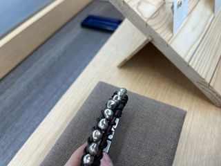 Pulsera Uno de 50 Cuero y Plata