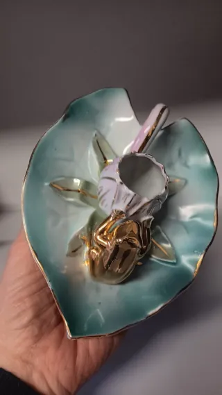 Portacandele vintage in ceramica