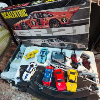 Scalextric coches vías transformador y mas
