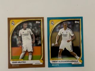 2 Cartas Topps Real Madrid Numeradas